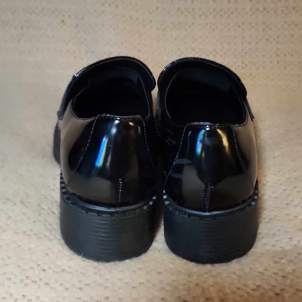 Madden Girl Black Patent Loafers - Picture 3 of 7